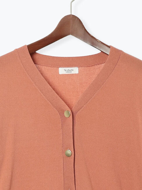 Te chichi TERRASSE「金釦Vネックリラックスカーディガン」|カーディガン|