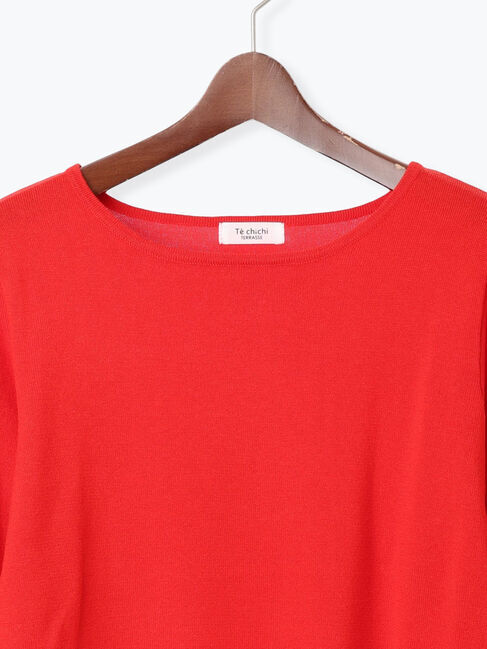 Te chichi TERRASSE「袖口金釦クルーネックニット」|ニット・セーター|