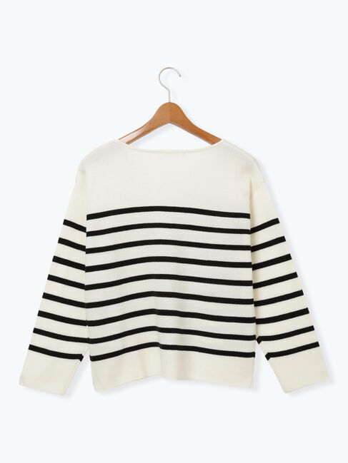 Lugnoncure「ミラノリブ配色Vネックニット」|ニット・セーター|