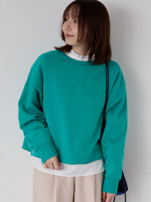 Te chichi TERRASSE「カットオフ裏毛スウェット」|その他|グリーン