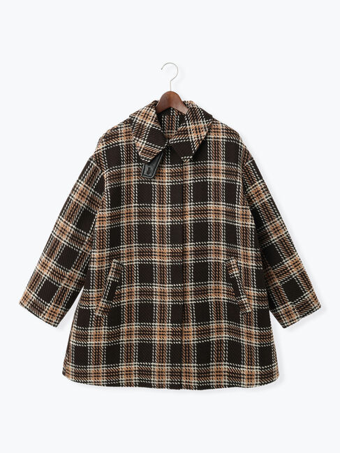 Te chichi「ロービングチェックミドルコート《2025winter catalog item》」|その他|