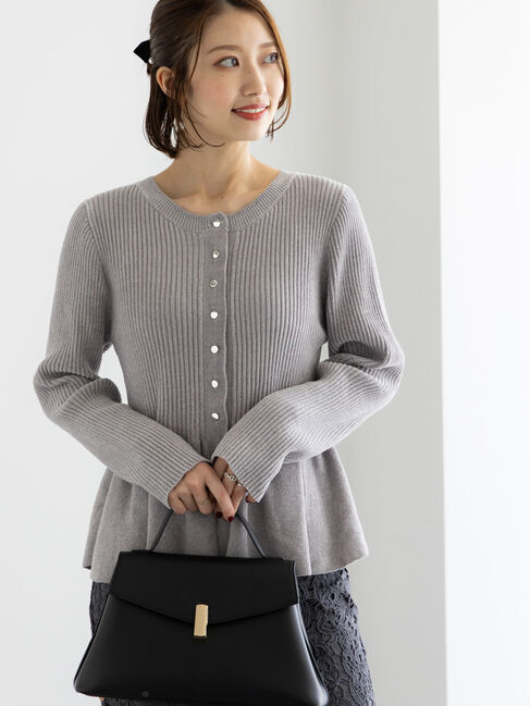 Te chichi「モールペプラム2WAYニット」|ニット・セーター|モカ