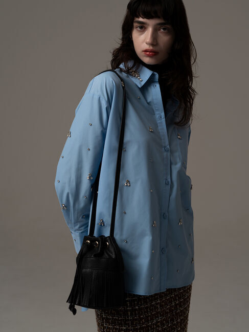 Te chichi「ビジューデザインシャツ《2025winter catalog item》」|シャツ・ブラウス|