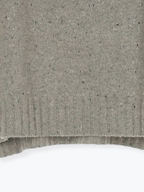 Lugnoncure「カラーネップハーフジップニット」|ニット・セーター|