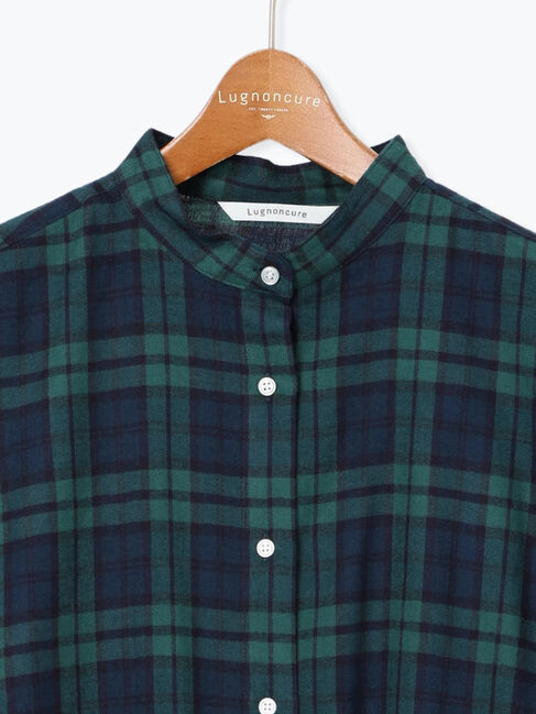 Lugnoncure「アソート起毛バンドカラーチュニック」|シャツ・ブラウス|