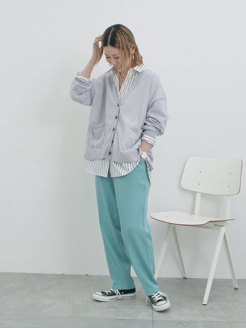 Samansa Mos2 blue「【イージーケア・吸水速乾】マルチスタイルテーパードパンツ」|その他|