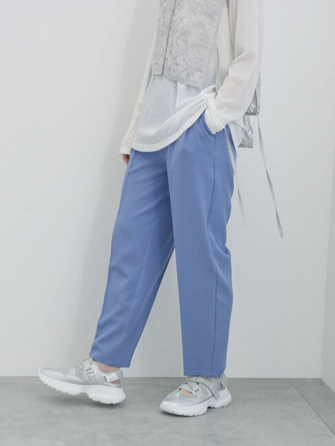 Samansa Mos2 blue「【イージーケア・吸水速乾】マルチスタイルテーパードパンツ」|その他|