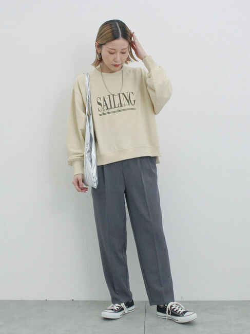 Samansa Mos2 blue「【イージーケア・吸水速乾】マルチスタイルテーパードパンツ」|その他|