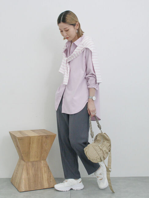 Samansa Mos2 blue「【イージーケア・吸水速乾】マルチスタイルテーパードパンツ」|その他|