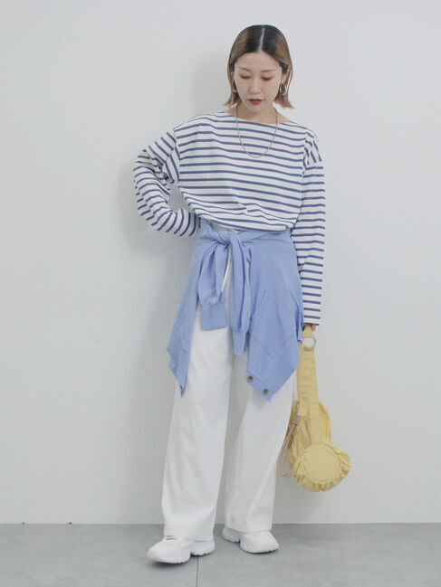 Samansa Mos2 blue「シャーリングミニドラムバッグ」|その他|