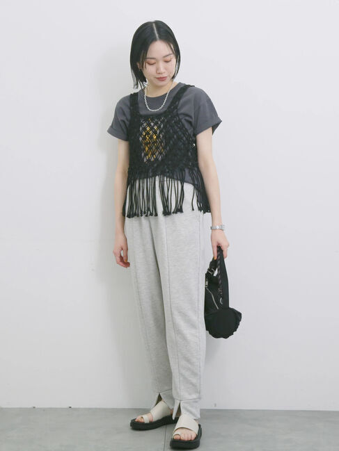 Samansa Mos2 blue「◎裏毛センタースリットパンツ」|その他|