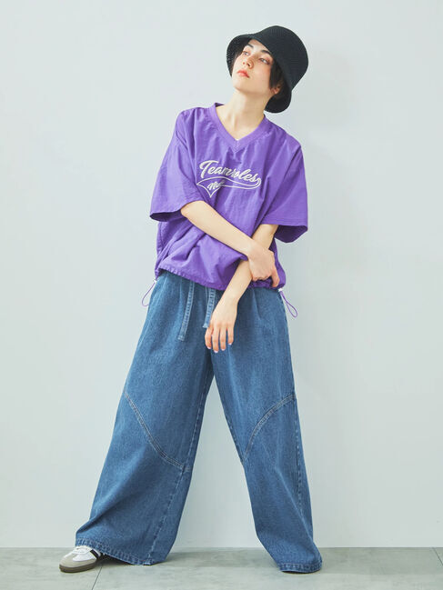 SM2「デニム/ツイル 切替ワイドパンツ」|その他|