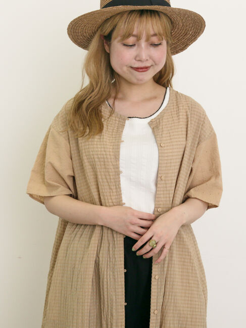 Samansa Mos2「【S/Mサイズ】オーバーレース切替ワンピース」|ワンピース|