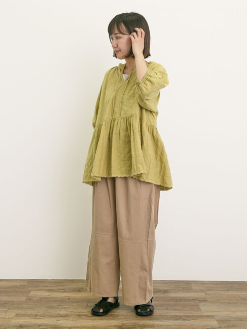 Samansa Mos2「製品染めバイオ加工切替パンツ」|その他|