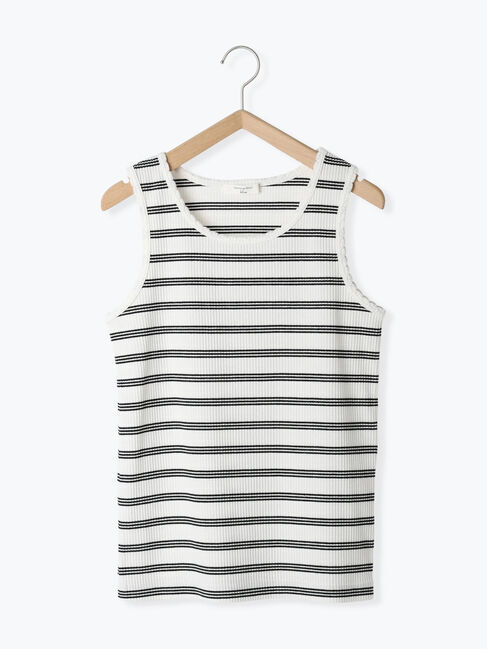 Samansa Mos2 blue「◎アソートリブタンク」|Tシャツ・カットソー|