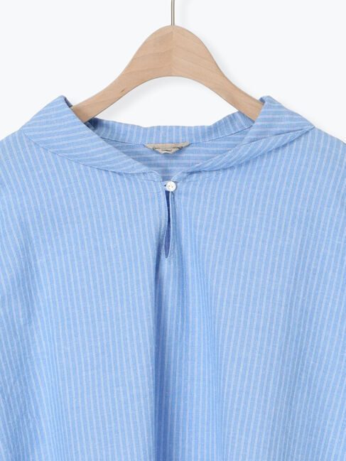 Samansa Mos2「【クールコットン】柄アソートスキッパーチュニック」|シャツ・ブラウス|