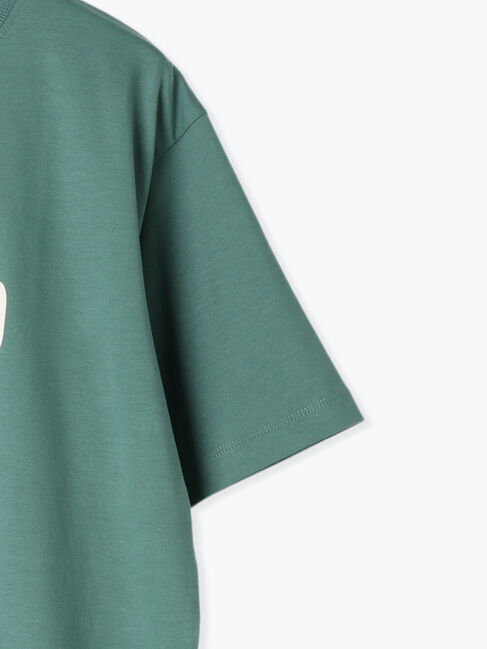 Samansa Mos2 blue「【接触冷感】ロゴプリントTシャツ」|Tシャツ・カットソー|