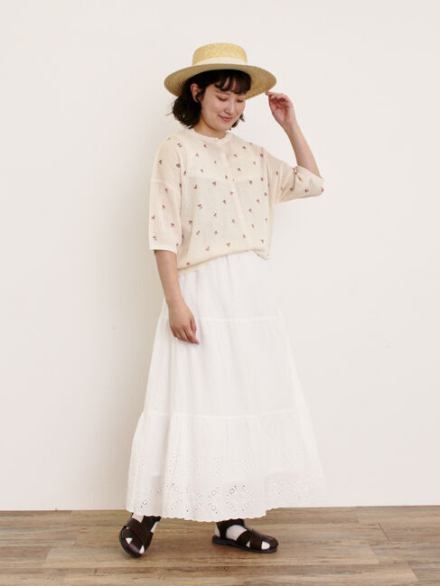 Samansa Mos2「小花柄プリントカーディガン」|カーディガン|