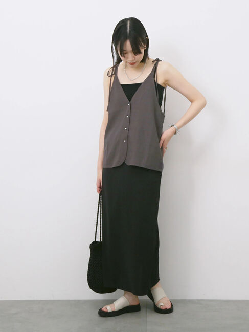 Samansa Mos2 blue「ポンチナロースカート」|スカート|