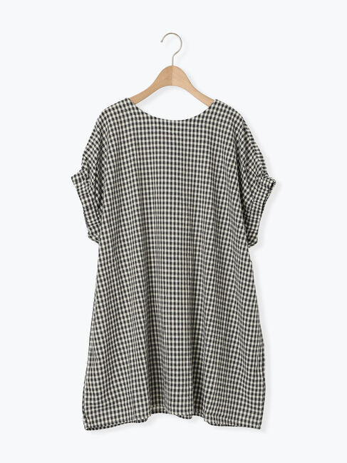 Samansa Mos2「袖口ギャザー前後2WAYチュニック」|シャツ・ブラウス|