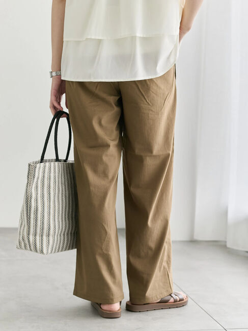 Samansa Mos2 blue「【接触冷感】ワイドイージーパンツ」|その他|