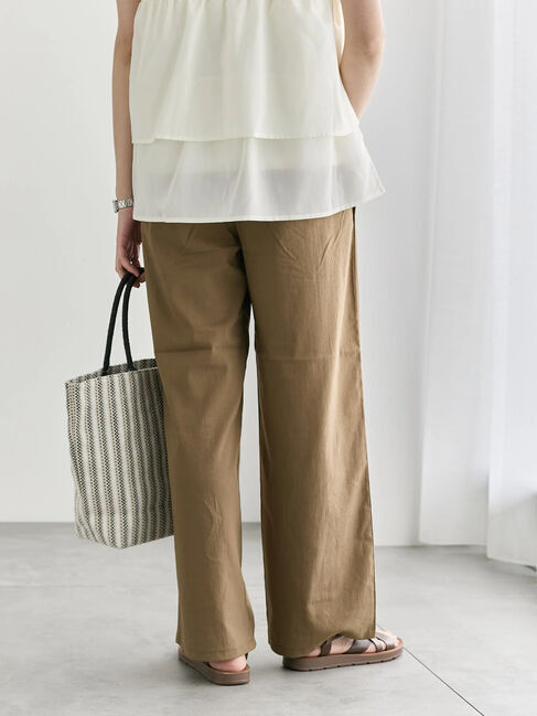 Samansa Mos2 blue「【接触冷感】ワイドイージーパンツ」|その他|