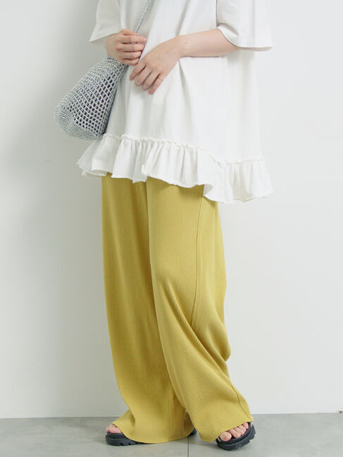 SM2「セルフカットリブパンツ」|その他|イエロー