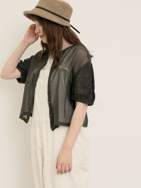 Samansa Mos2「前後2WAYメッシュレースカーディガン」|カーディガン|