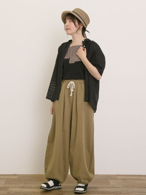 Samansa Mos2「インド裾レースシャツ」|シャツ・ブラウス|