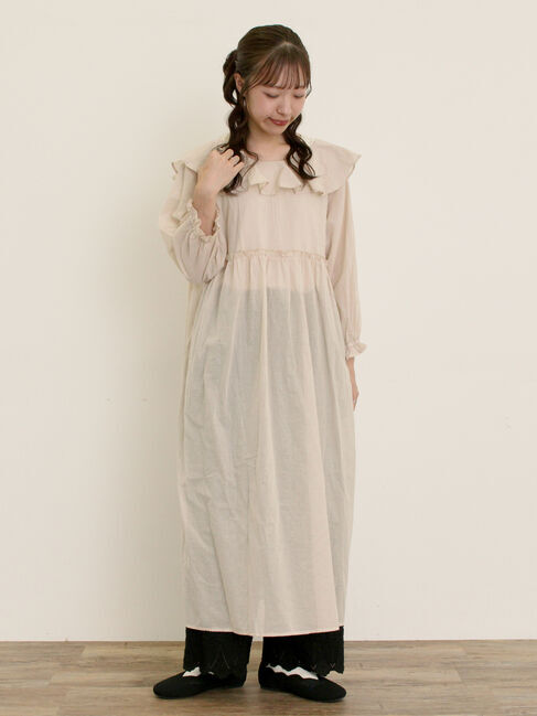 Samansa Mos2「【S/Mサイズ】柄アソート襟フリル2WAYワンピース」|ワンピース|