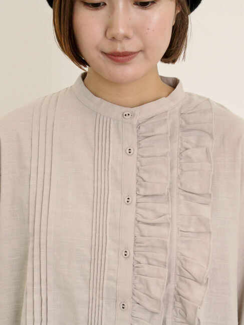 Samansa Mos2「フリルアシンメトリーブラウス」|シャツ・ブラウス|