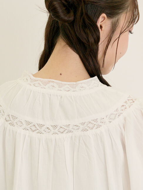 Samansa Mos2「レースティアードチュニックブラウス」|シャツ・ブラウス|