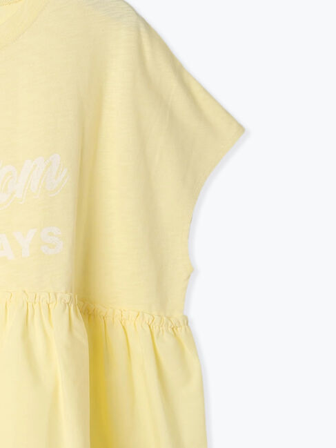 SM2「[接触冷感]切替ギャザーロゴプリントフレンチ袖Tシャツ」|Tシャツ・カットソー|