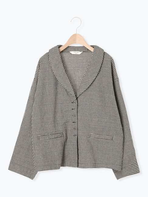 Samansa Mos2「【Cross&times;Linen】ショールカラージャケット」|その他|