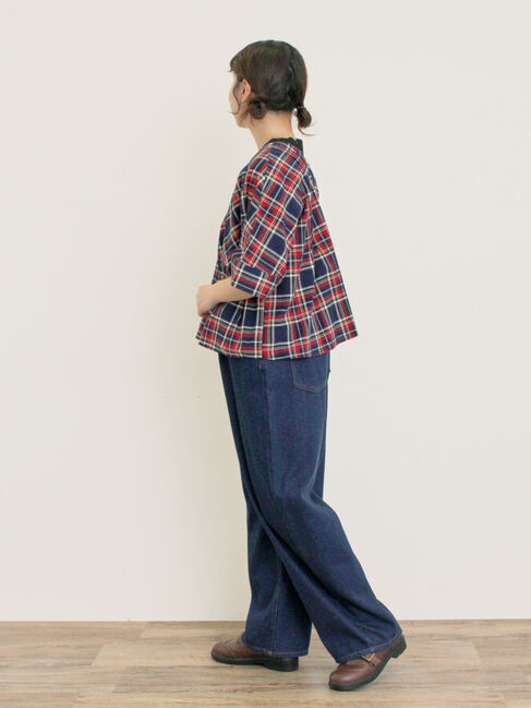 Samansa Mos2「◎チェック柄前後2WAYブラウス」|シャツ・ブラウス|