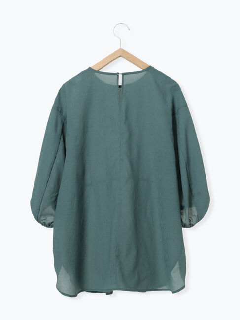 Samansa Mos2 blue「タックブラウス」|シャツ・ブラウス|