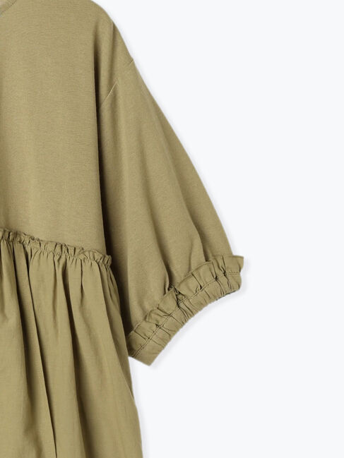 Samansa Mos2「布帛ギャザー貼りカットソー」|Tシャツ・カットソー|