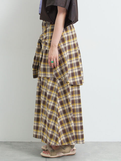 SM2「シャツ巻き風チェックスカート」|スカート|