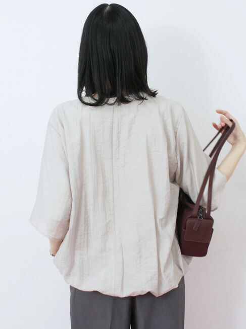 Samansa Mos2 blue「裾バルーンTシャツ」|Tシャツ・カットソー|