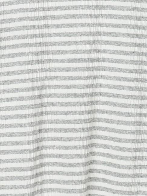 Samansa Mos2「襟付きしぼしぼボーダーカットソー」|Tシャツ・カットソー|