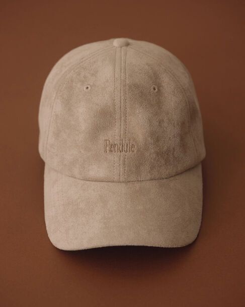 Samansa Mos2 blue「スエードロゴ刺繍キャップ」|その他|