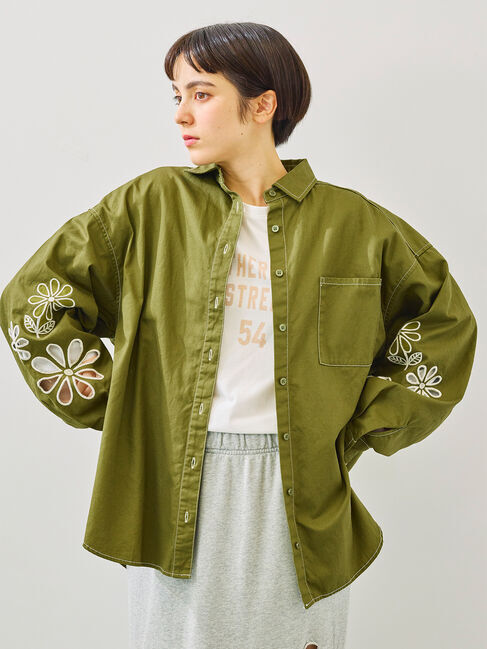 SM2「くり抜きフラワー刺繍シャツ」|シャツ・ブラウス|