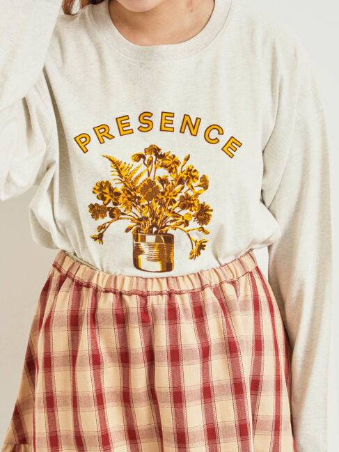 SM2「柄アソートフロッキープリントロングTシャツ」|Tシャツ・カットソー|グレー