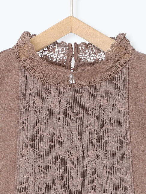 Samansa Mos2「前身切替襟レースノースリーブ」|Tシャツ・カットソー|