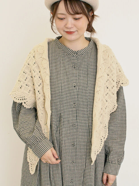 Samansa Mos2「トライアングルニットストール」|その他|