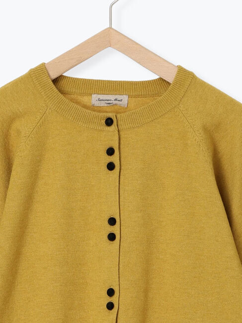 Samansa Mos2「【マシンウォッシャブル/アンチピリング】クルーネックカーディガン」|カーディガン|