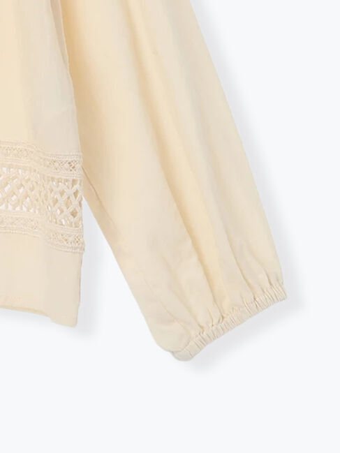 Samansa Mos2「V切替レース前開きブラウス」|シャツ・ブラウス|