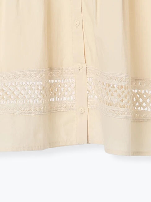 Samansa Mos2「V切替レース前開きブラウス」|シャツ・ブラウス|