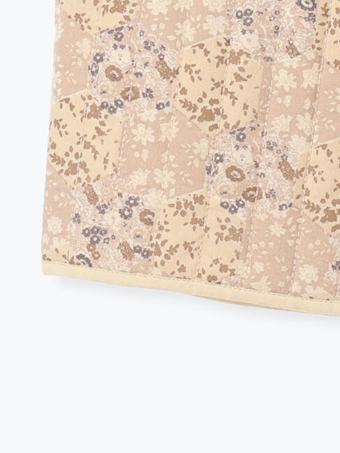 Samansa Mos2「パッチワーク風花柄キルトビスチェ」|ダウンベスト・ベスト|