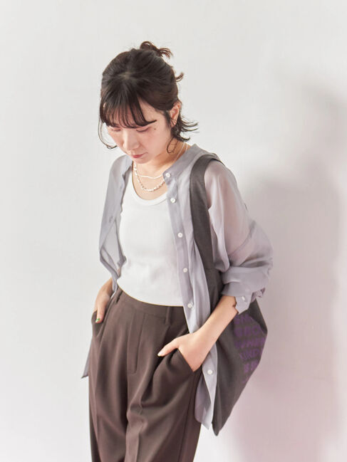 Samansa Mos2 blue「スライドチェーンネックレス」|その他|